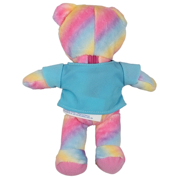 Build A Bear Smallfry Rainbow Tie Dye 7.5" Plush with Top - Picture 4 of 6